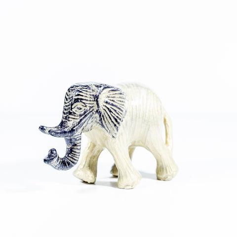 Brushed Silver Walking Elephant Large 14 cm (Trade min 4 / Retail min 1)