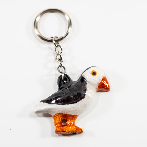 Natural Puffin Keyrings 5 cm (Trade min 24 per box)