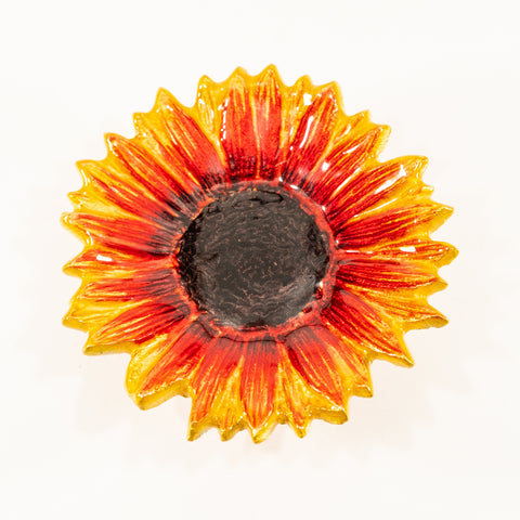 Gold & Red Sunflower 10 cm (Trade min 4 / Retail min 1)