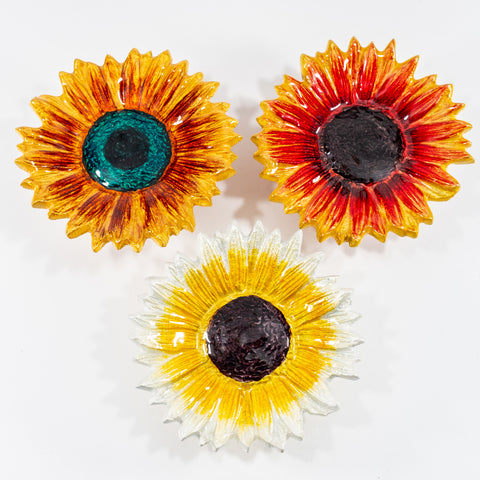 Gold & Red Sunflower 10 cm (Trade min 4 / Retail min 1)