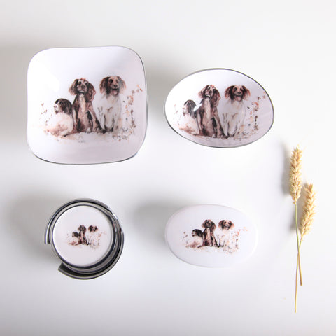 Spaniel Square Bowl (Trade min 4 / Retail min 1) (SPECIAL OFFER)