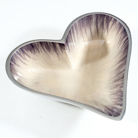 Brushed Silver Heart Dish Small (Trade min 4 / Retail min 1)