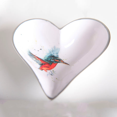 Kingfisher Heart Dish Small (Trade min 4 / Retail min 1)