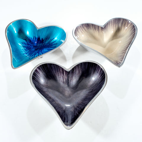 Brushed Black Heart Dish Small (Trade min 4 / Retail min 1)