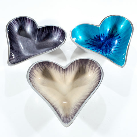 Brushed Silver Heart Dish Small (Trade min 4 / Retail min 1)