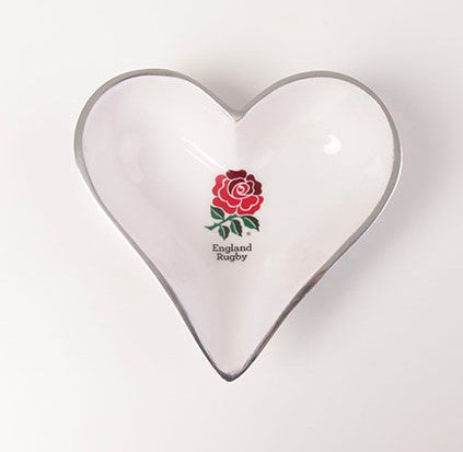 England Rugby Heart Dish Small