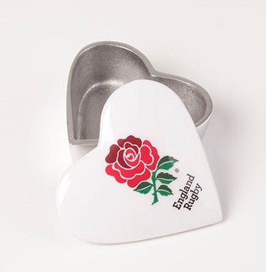 England Rugby Heart Trinket Box