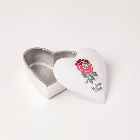 England Rugby Heart Trinket Box