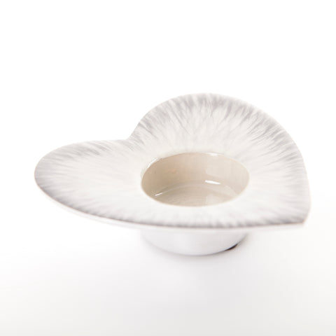 Brushed Silver Heart T-Light Holder (Trade min 4 / Retail min 1)