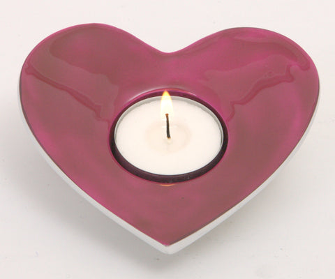 Pink Heart T-Light Holder (Trade min 4 / Retail min 1)