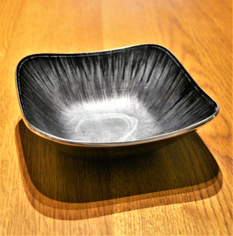 Brushed Black Square Bowl Small (Trade min 4 / Retail min 1)