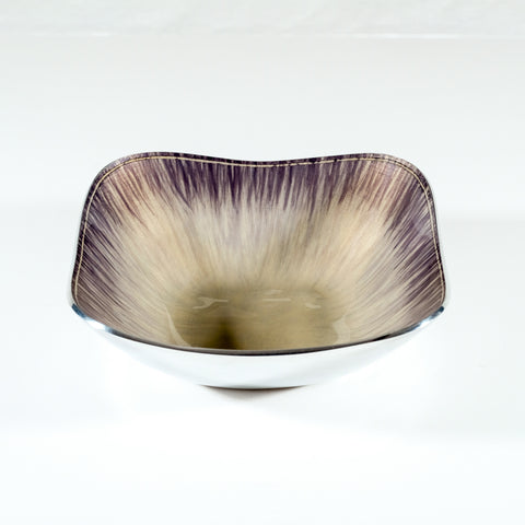 Brushed Silver Square Bowl Small (Trade min 4 / Retail min 1)