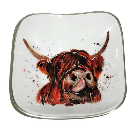 Highland Cow Square Bowl (Trade min 4 / Retail min 1)