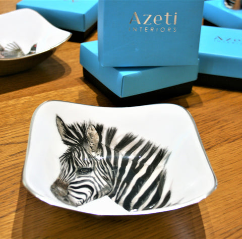 Zebra Square Bowl (Trade min 4 / Retail min 1) (SPECIAL OFFER)