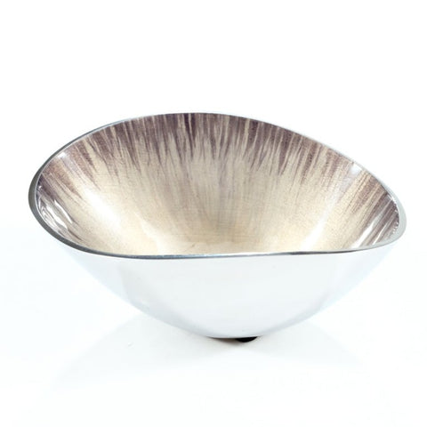 Brushed Silver Oval Bowl Large (Trade min 4 / Retail min 1)