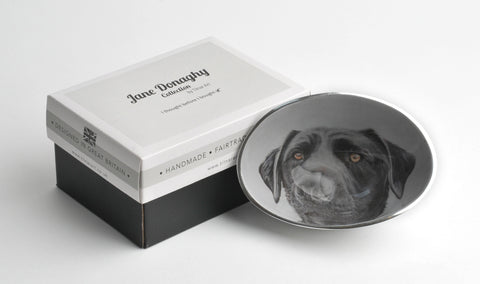 Black Labrador Oval Bowl Small (Trade min 4 / Retail min 1)