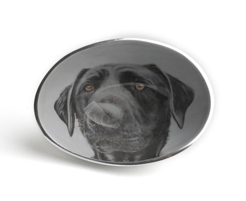 Black Labrador Oval Bowl Small (Trade min 4 / Retail min 1)