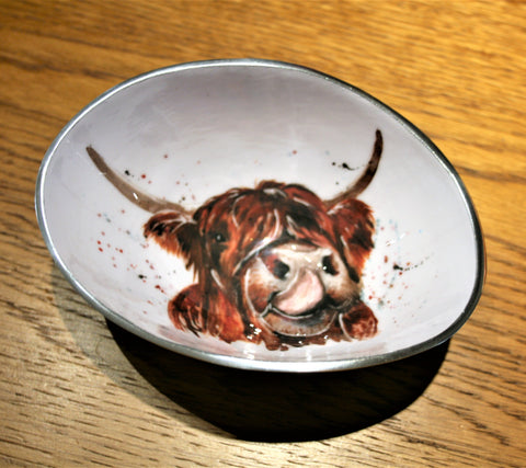 Highland Cow Oval Bowl Small (Trade min 4 / Retail min 1)