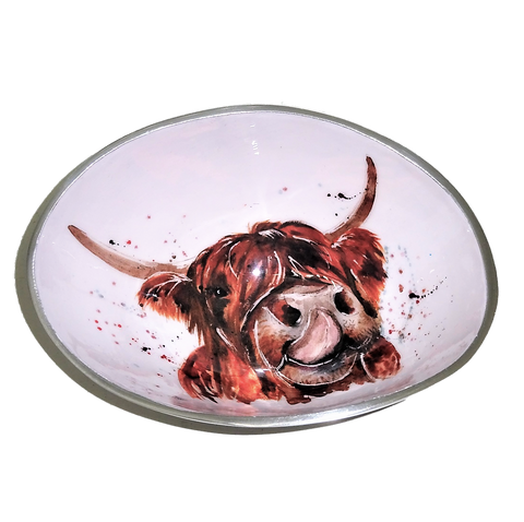 Highland Cow Oval Bowl Small (Trade min 4 / Retail min 1)