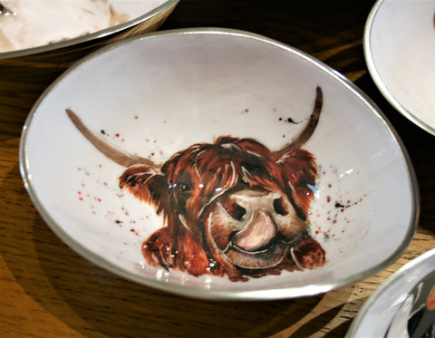 Highland Cow Oval Bowl Small (Trade min 4 / Retail min 1)