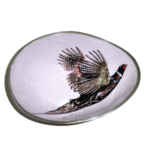 Pheasant Oval Bowl Small (Trade min 4 / Retail min 1)