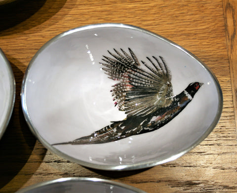 Pheasant Oval Bowl Small (Trade min 4 / Retail min 1)