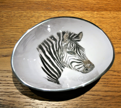 Zebra Oval Bowl Small (Trade min 4 / Retail min 1)