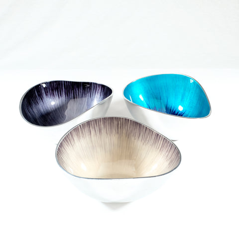Brushed Silver Oval Bowl Large (Trade min 4 / Retail min 1)