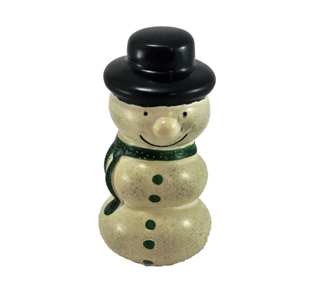 Green Scarf Round Snowmen 10 cm (trade min 6)