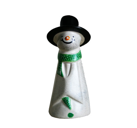 Green Scarf Snowman  18 cm (trade min 2)