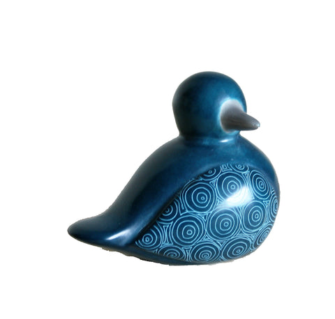 Peacock Blue Love Bird 10cm (trade min 3)