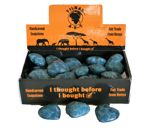 Peacock Blue Hearts 3cm (24 per display box - min 24) *In Stock From April 2018*