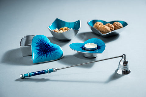 Brushed Aqua Candle Snuffer (Trade min 4 / Retail min 1)