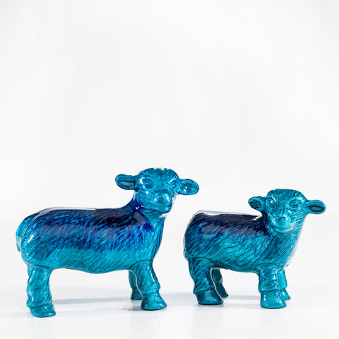 Brushed Aqua Sheep Large 10 cm (Trade min 4 / Retail min 1) (SPECIAL OFFER)