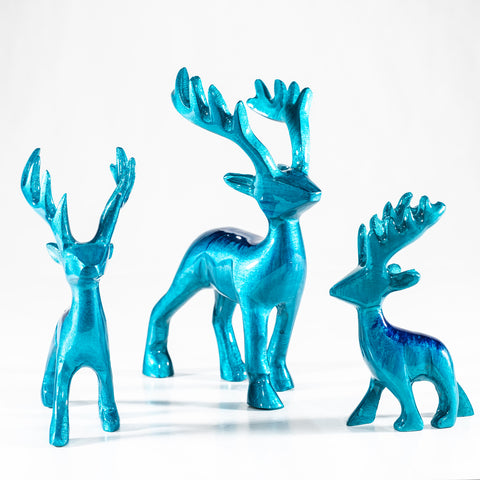 Brushed Aqua Stag Large 14 cm (Trade min 4 / Retail min 1)