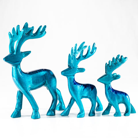 Brushed Aqua Stag Large 14 cm (Trade min 4 / Retail min 1)