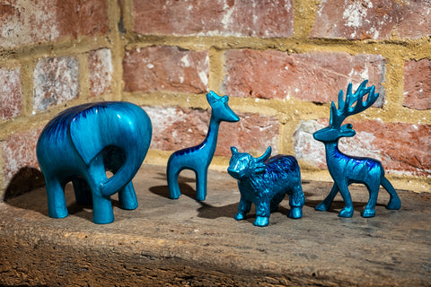 Brushed Aqua Elephant XL 12 cm (Trade min 2 / Retail min 1)
