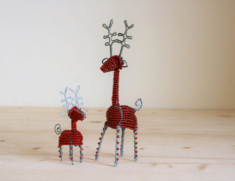 Beaded Reindeer Small 10 cm (trade min 6)