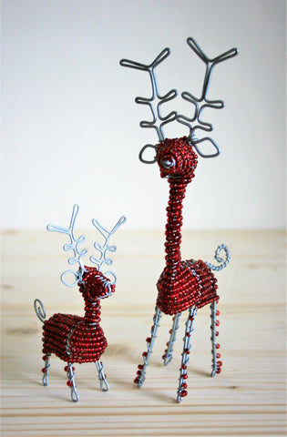 Beaded Reindeer Small 10 cm (trade min 6)