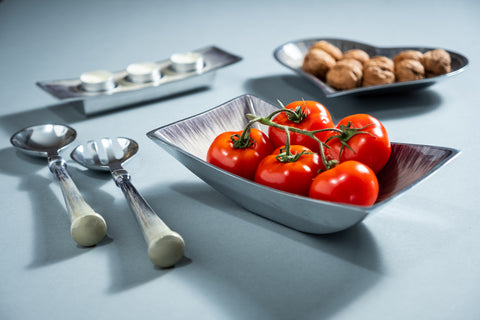 Brushed Silver Rectangular Bowl (Trade min 2 / Retail min 1)