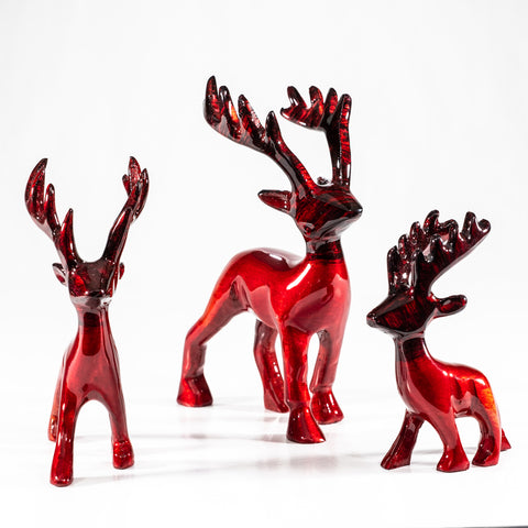 Brushed Red Stag Large 14 cm (Trade min 4 / Retail min 1)