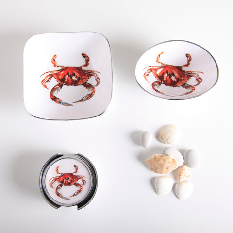 Crab Coaster Set of 6 (Trade min 4 / Retail min 1)