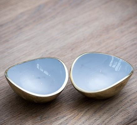 Gold & Grey Oval Bowl Mini (trade min 4)