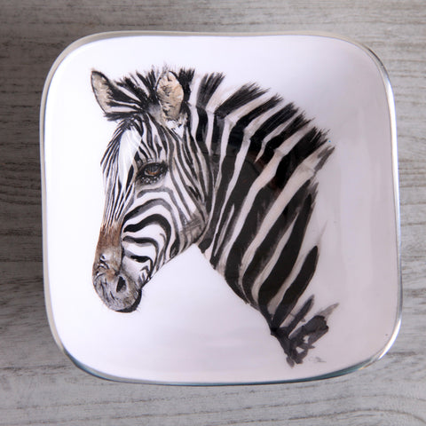 Zebra Square Bowl (Trade min 4 / Retail min 1)