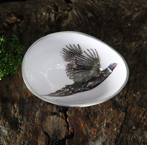 Pheasant Oval Bowl Small (Trade min 4 / Retail min 1)