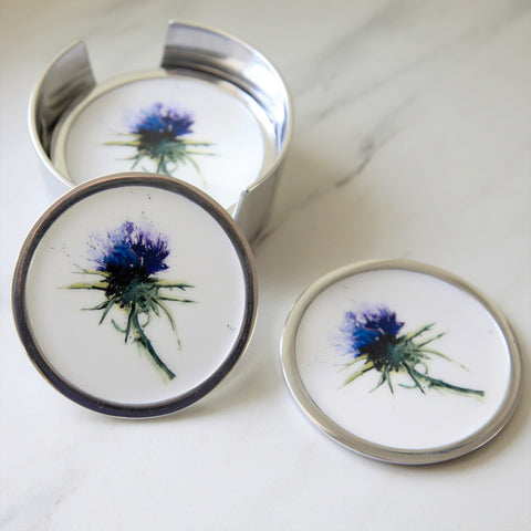Thistles Coasters Set of 6 (Trade min 4 / Retail min 1)