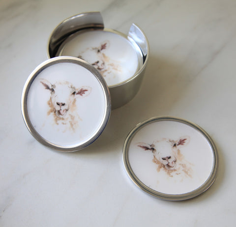 Sheep Coasters Set of 6 (Trade min 4 / Retail min 1)