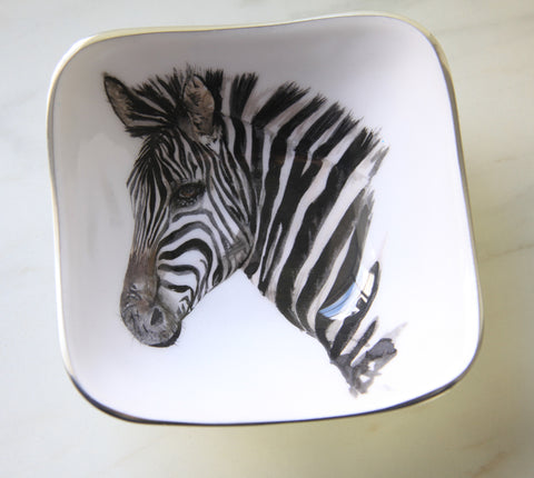 Zebra Square Bowl (Trade min 4 / Retail min 1)