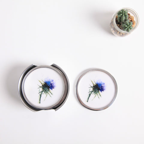 Thistles Coasters Set of 6 (Trade min 4 / Retail min 1)
