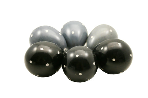 Black & Grey Polka Dot Eggs (12 per display box - min 12)